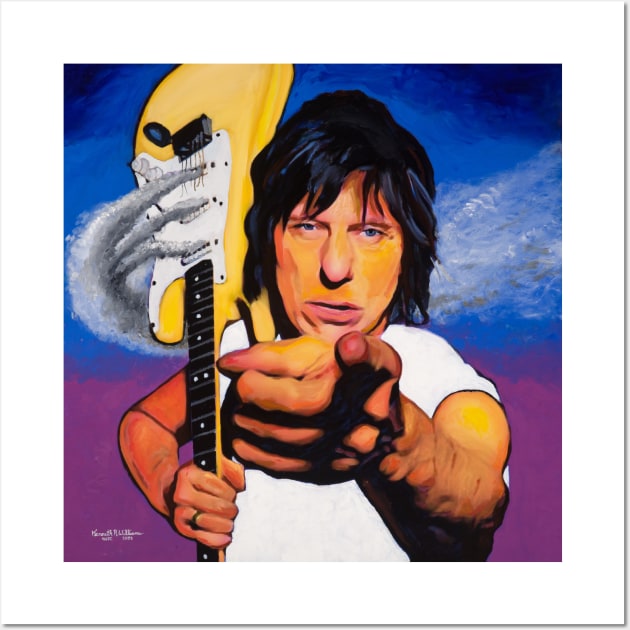 Jeff Beck Wall Art by Kenneth R Williams